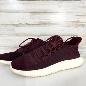 Adidas Women Size 7 Tubular Shadow Maroon Running Sneakers Athletic Casual